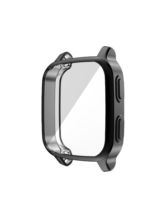 Силиконов Калъф със Стъкло в Черен цвят за Garmin Venu Sq