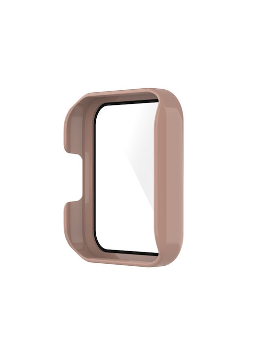 2 Plastic Case with Glass in Pink color for Redmi Watch 2 Lite