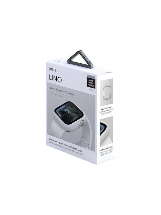 Uniq Lino Θήκη Σιλικόνης σε Λευκό χρώμα για το Apple Watch 44mm