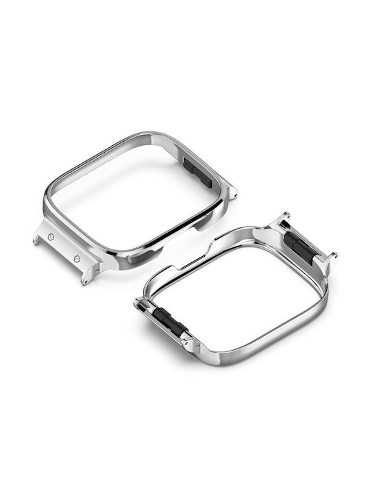Метален калъф за часовник Xiaomi Redmi Watch 3 Lite Watch 3 Active Silver