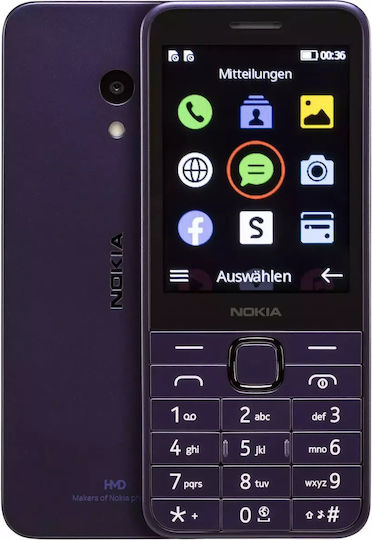 Nokia 235 4G (2024) Dual SIM Mobile with Buttons (English Menu) Purple