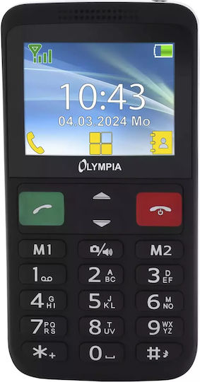 Olympia Lux Dual-SIM Handy mit Großen Tasten Schwarz