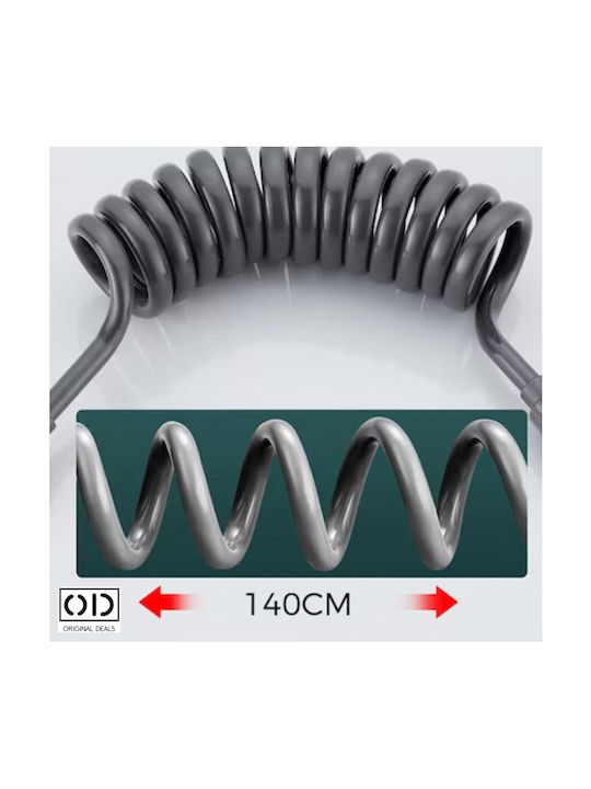 Adaptor cap de duș bideu vas de toaletă premium material aluminiu oțel inoxidabil furtun extensibil 140 cm gri oferte originale
