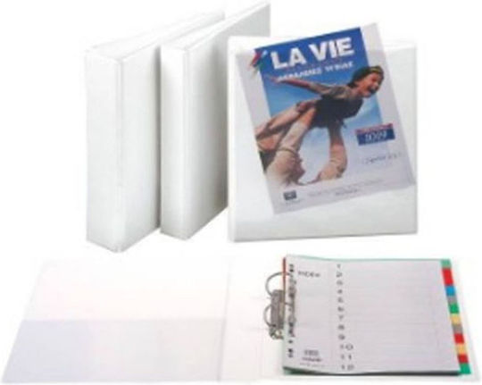 Exas Paper Clipboard with 4 Rings White 1pcs