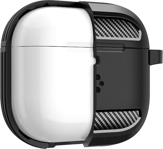 Spigen Rugged Armor Калъф с кука в Черен цвят за Apple AirPods 4