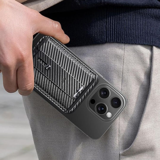ESR MagSafe Card Case Magnetic Wallet HaloLock Black Carbon Fiber