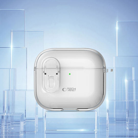 Tech-Protect Slim Hook Hülle Kunststoff mit Haken Clear für Apple AirPods 4