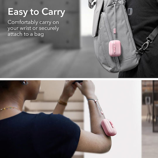ESR Pulse Magnetic HaloLock Θήκη Πλαστική σε Ροζ χρώμα για Apple AirPods Pro