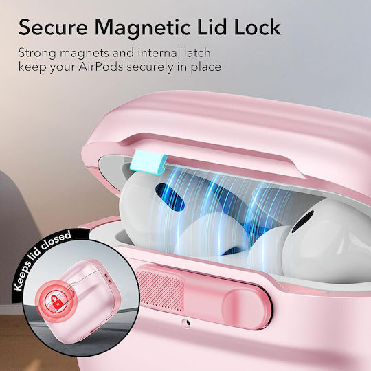 ESR Pulse Magnetic HaloLock Θήκη Πλαστική σε Ροζ χρώμα για Apple AirPods Pro