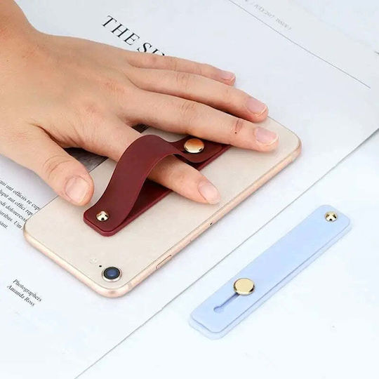 Hurtel Self-adhesive Finger Holder With Zipper Telefon mobil în culoarea Violet