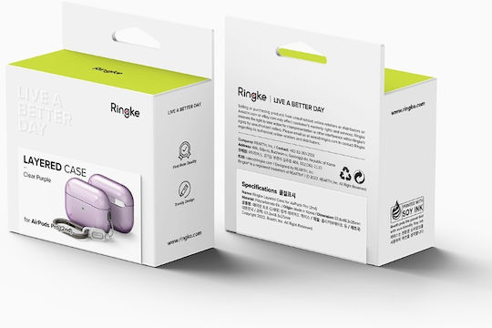 Ringke Layered Silicone Case with Keychain White for Apple AirPods Pro