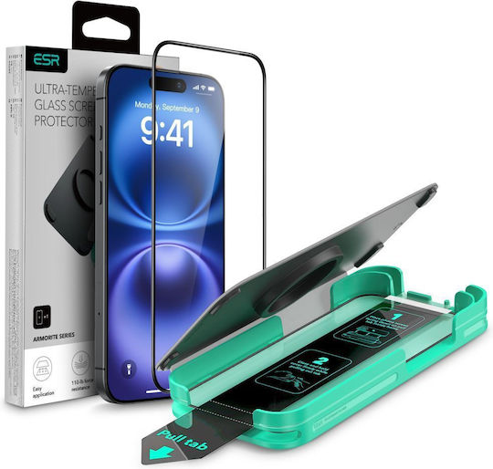 ESR Armorite Tempered Glass Μαύρο (iPhone 16 Pro)