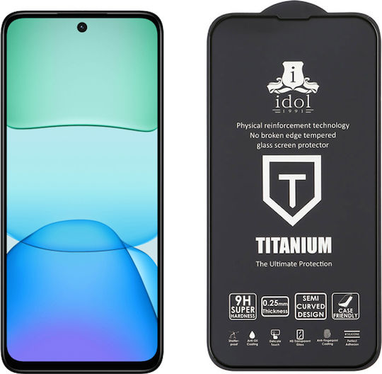 Idol 1991 0.25mm Vollkleber Gehärtetes Glas Schwarz (Redmi 13) 8364648