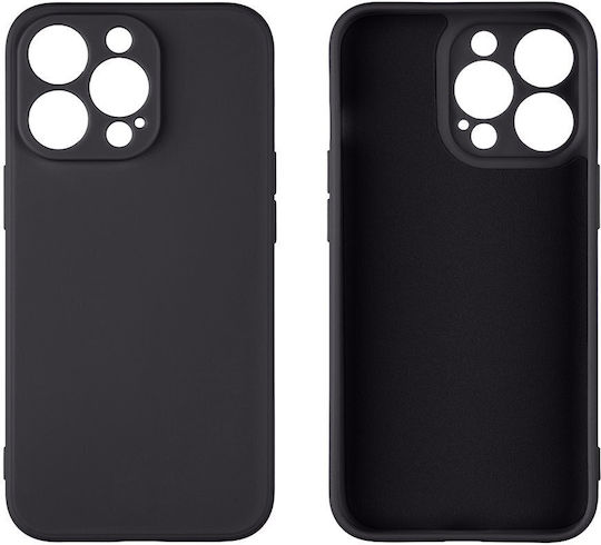 Obal:Me Umschlag Rückseite Silikon Schwarz (iPhone 13 Pro)