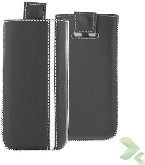 Valenta Back Cover Δερμάτινο Μαύρο (HTC One)