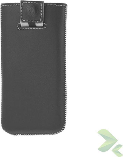 Valenta Back Cover Δερμάτινο Μαύρο (HTC One)