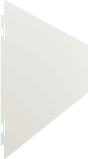 vidaXL Metallgartenbordüre in Weiß Farbe 1.03m x 15cm