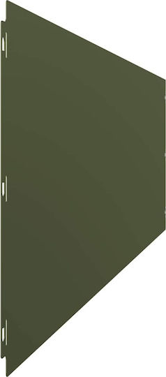 vidaXL Bordură de Grădină din Metal în Culoarea Verde 1.03m x 25cm
