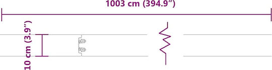vidaXL Bordură de Grădină din Metal în Culoarea Argintiu 1.03m x 10cm
