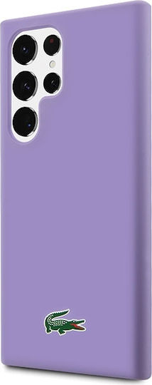 Lacoste Silicone Silicone Задна корица Пластмаса / Силикон Лилав (Galaxy S23 Ultra)