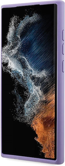 Lacoste Silicone Silicone Задна корица Пластмаса / Силикон Лилав (Galaxy S23 Ultra)