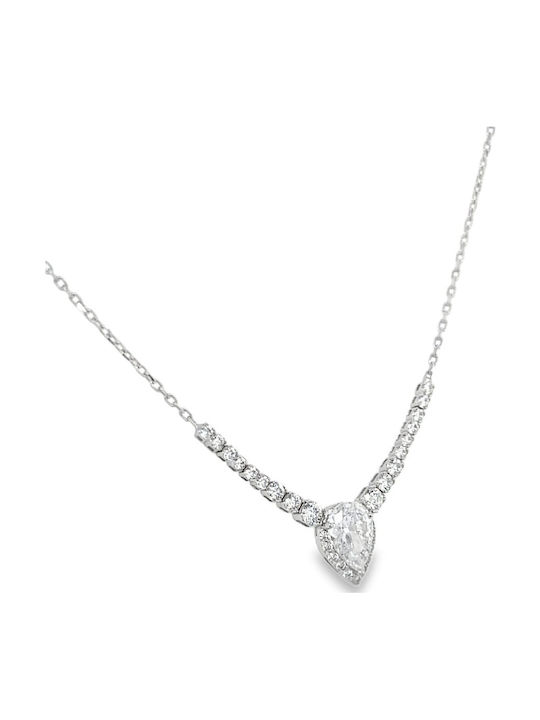 Xryseio from White gold 14K with Zircon