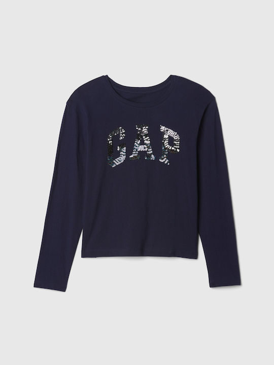 GAP Children's Blouse Long Sleeve NAVY Logo