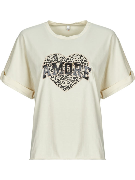 Lucy Γυναικείο T-shirt Ecru