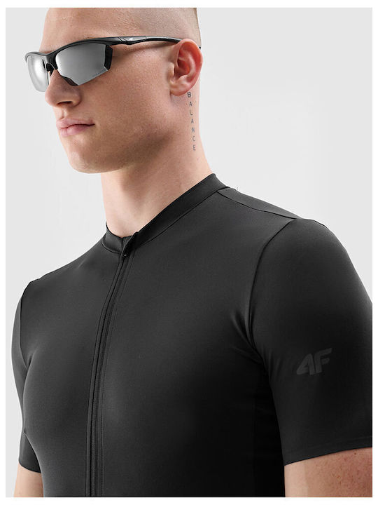 4F Cycling Men's Short Sleeve Road Bike Jersey Black
