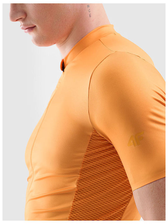 4F Fahrradtrikot Männer Kurze Ärmel Fahrradtrikot Straße Orange