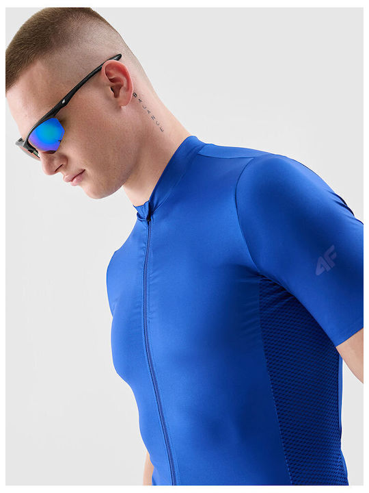 4F Tricou De Ciclism Pentru Bărbați Mâneci Scurte Albastru