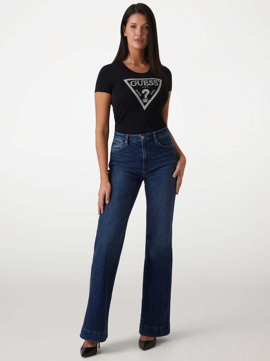 Shiny Triangle Damen T-Shirt Schwarz
