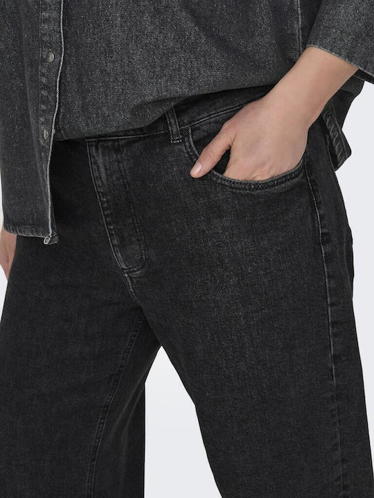 Hoch tailliert Damenjeans Black