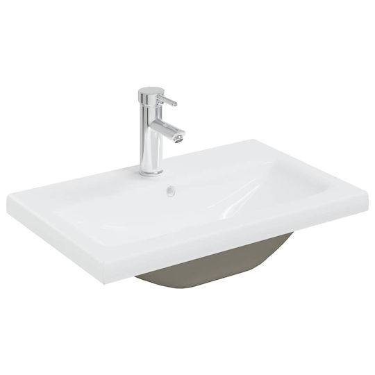 vidaXL Countertop with Sink L60xW45xH38.5cm Grey Concrete