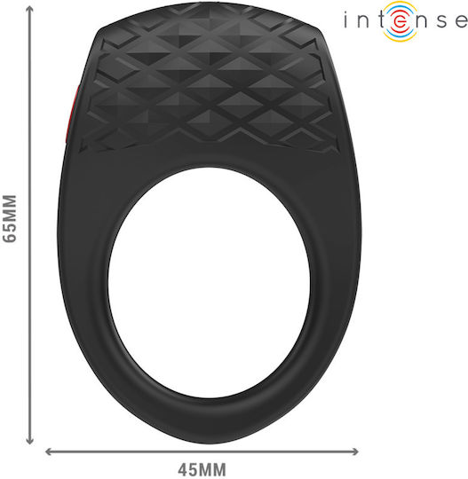Intense Vibrating Ring Cock Silicone Black D-242061