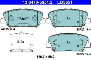 Ate Disc Brake Pad Set