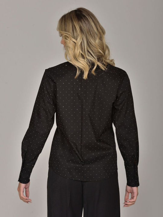 Mânecă lungă Femei Cămașă Black