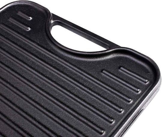 Victoria Non-Stick - Antiaderent Placă de copt Plăci de copt pentru pizza Față și spate cu Suprafață din Fontă Flat 47x25cm