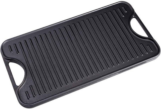 Victoria Non-Stick - Antiaderent Placă de copt Plăci de copt pentru pizza Față și spate cu Suprafață din Fontă Flat 47x25cm