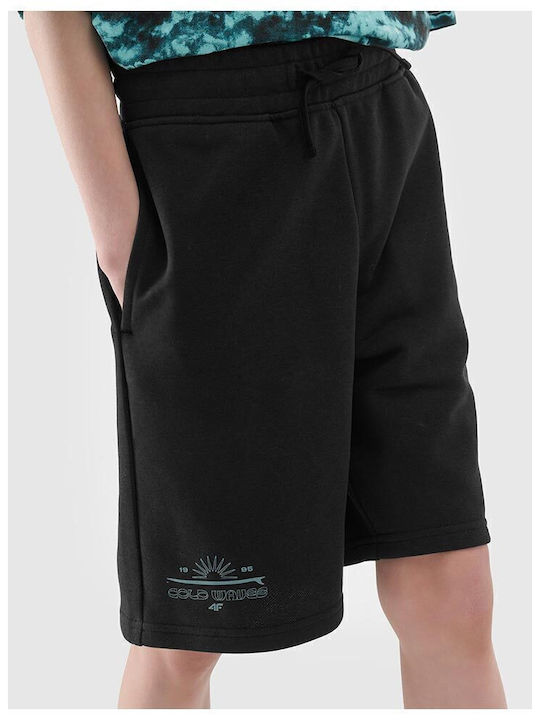 Kinder-Shorts/Bermudas Stoff Schwarz