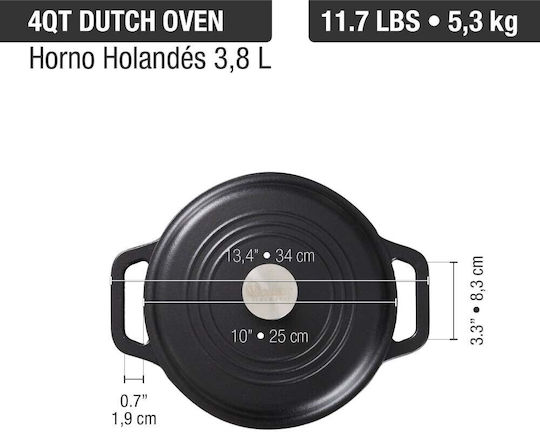 Victoria Dutch Oven 3.8Es 1Stück