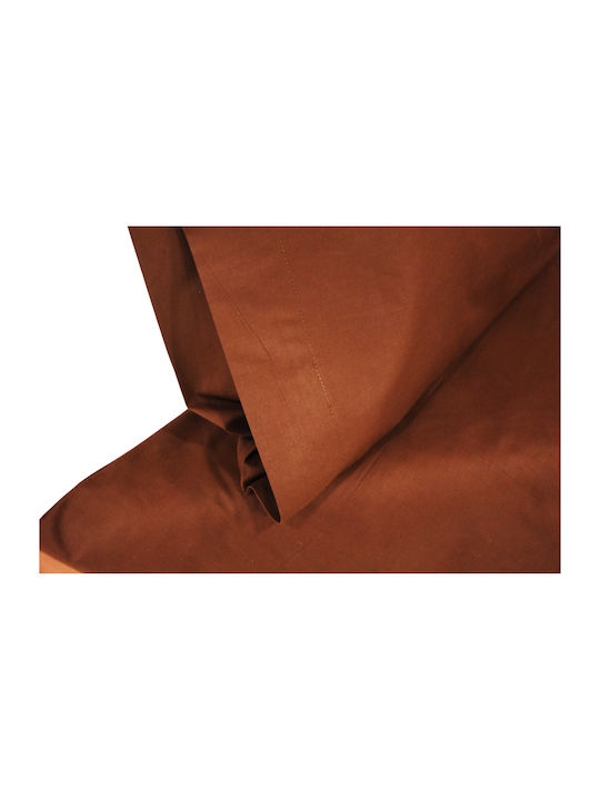 Decotelia Duvet Cover Set Cotton Single with Pillowcase 160x240 Coffee