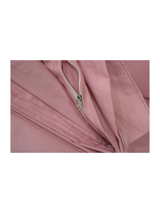 Decotelia Duvet Cover Set Cotton Single with Pillowcase 160x240 Pink