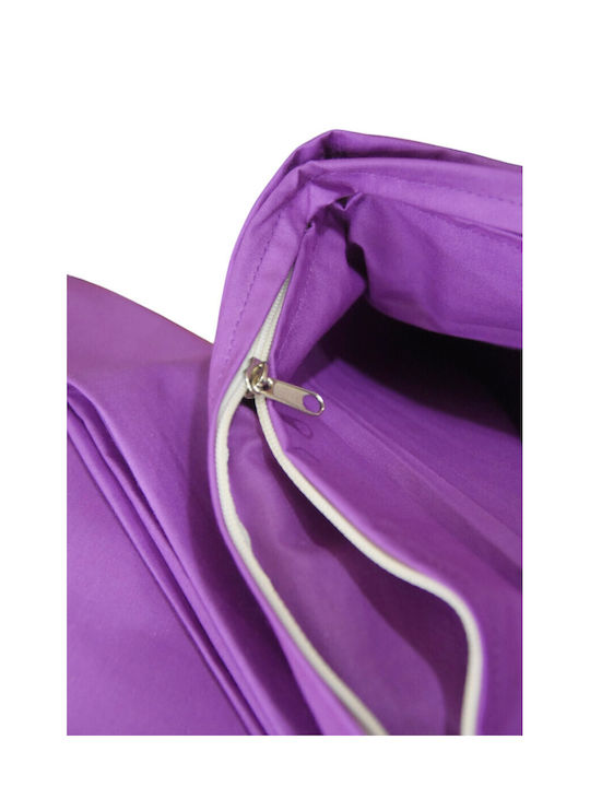Decotelia Duvet Cover Set Cotton Single with Pillowcase 160x240 Purple