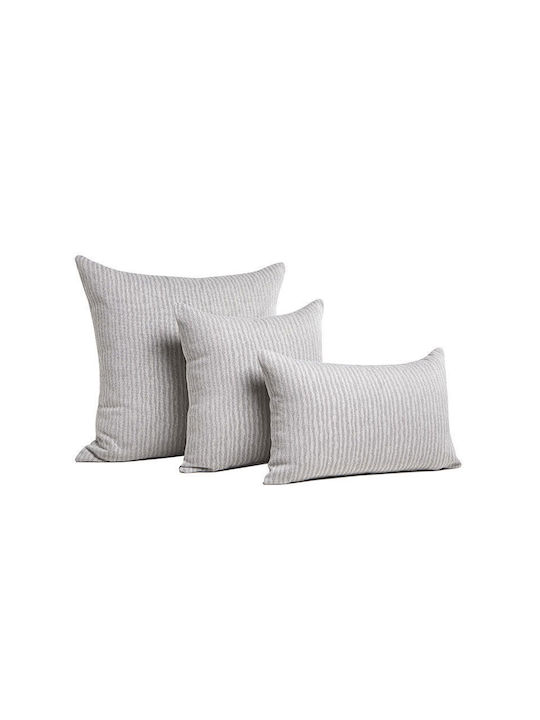 Bed&Bath Διακοσμητική Μαξιλαροθήκη από 100% Βαμβάκι Silver 30x50εκ.