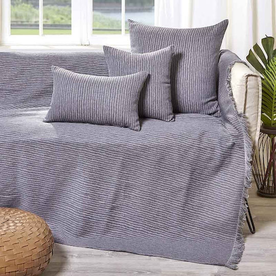 Bed&Bath Decorative Pillow Case from 100% Cotton Anthracite 30x50cm