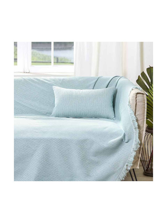 Bed&Bath Διακοσμητική Μαξιλαροθήκη από 100% Βαμβάκι Aqua 30x50εκ.