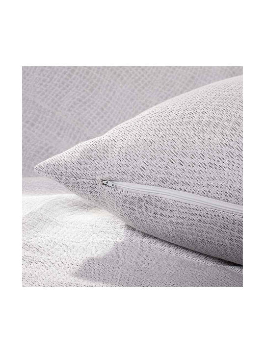 Bed&Bath Διακοσμητική Μαξιλαροθήκη από 100% Βαμβάκι Λευκή 30x50εκ.
