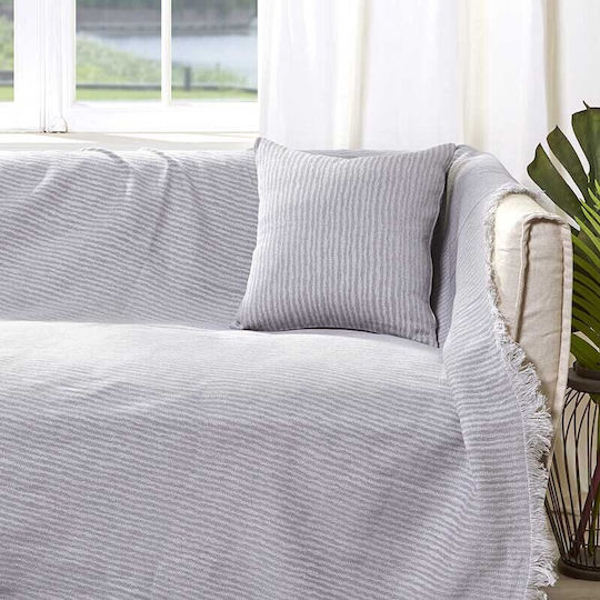 Bed&Bath Decorative Pillow Case from 100% Cotton Silver 30x50cm
