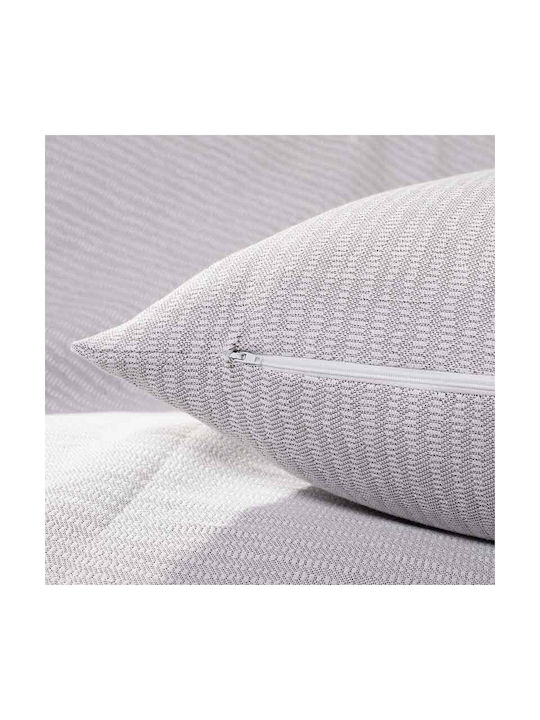 Bed&Bath Διακοσμητική Μαξιλαροθήκη από 100% Βαμβάκι Λευκή 30x50εκ.